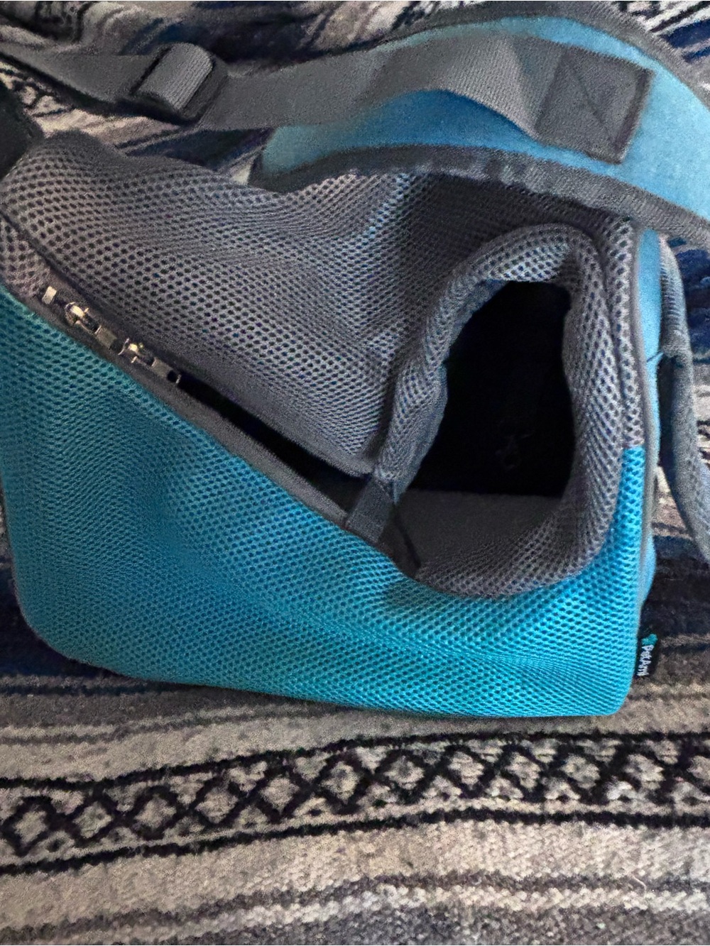 Blue Mesh Pet Sling Carrier - Picture 2 of 10